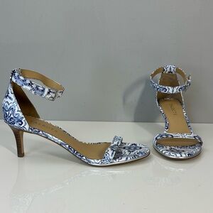 Talbots Trulli Ornate Tile Ankle Strap Sandals Size 8.5